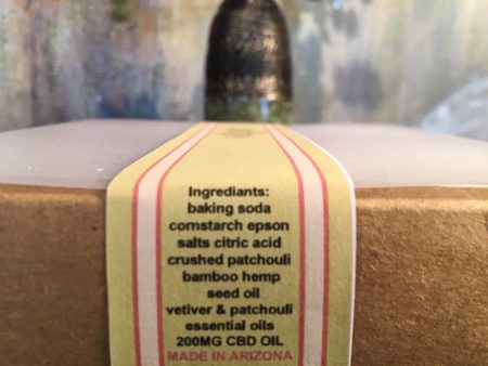 Ingredient Label for CBD Bath Bomb Gift Set
