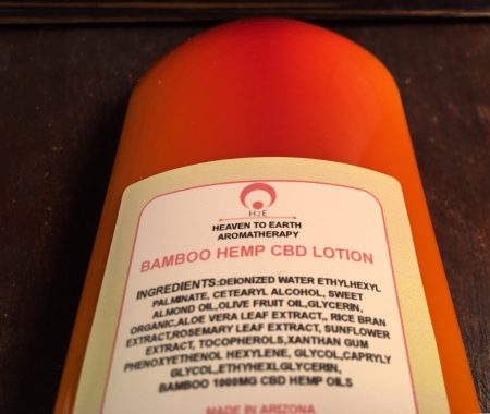 Label for Bamboo Hemp CBD Lotion